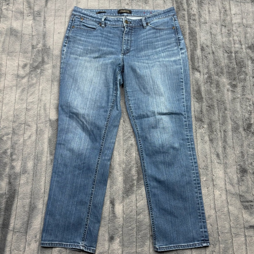Talbots Flawless Five-Pocket Curvy Straight Leg Jeans Medium Wash Petite 12P